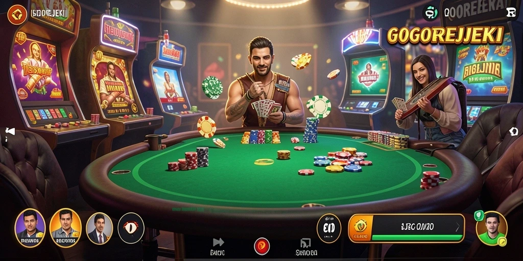 Tampilan menarik gameplay GOGOREJEKI dengan berbagai pilihan permainan Kasino.