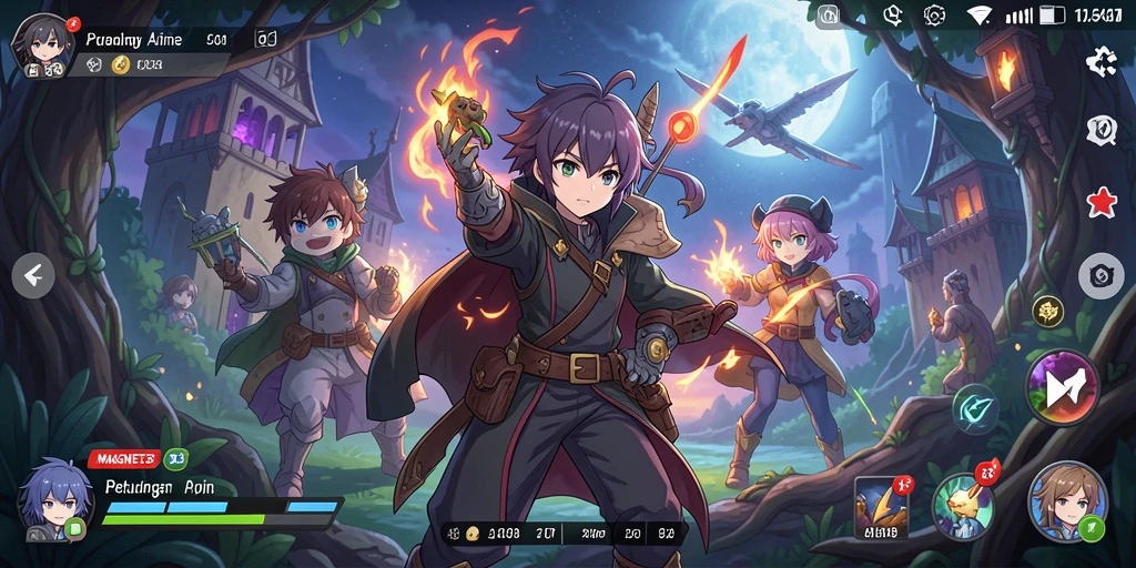 Tangkapan layar gameplay MAGNET33 yang menampilkan aksi seru karakter Anime.