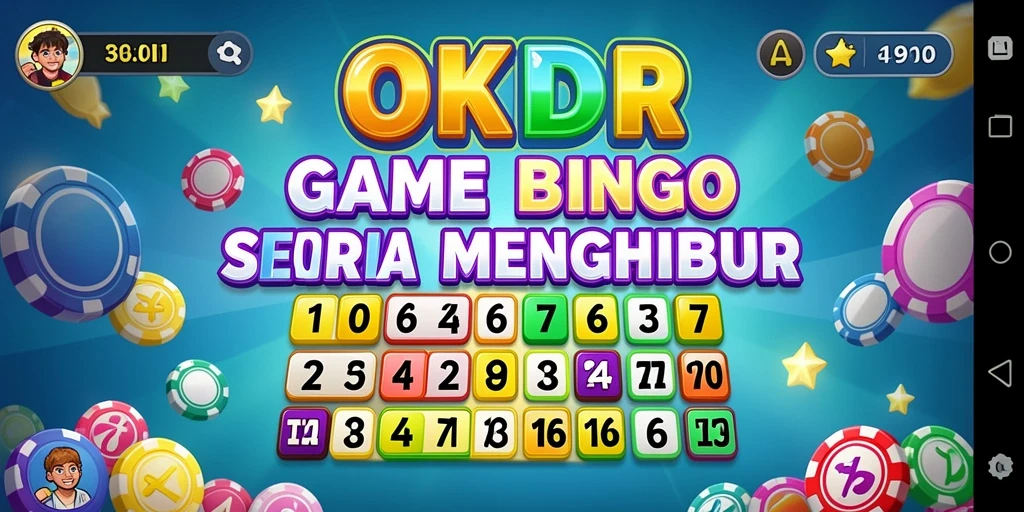 Tampilan gameplay seru OKIDR dalam suasana Bingo yang ceria.