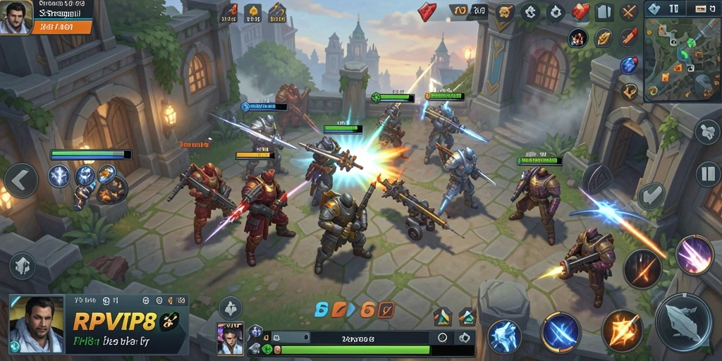 Tampilan gameplay RPVIP8 dengan strategi pembangunan kerajaan yang menantang.